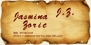 Jasmina Zorić vizit kartica